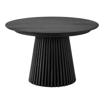 Osaka Round Extendable Dining Table - Black, Oak image