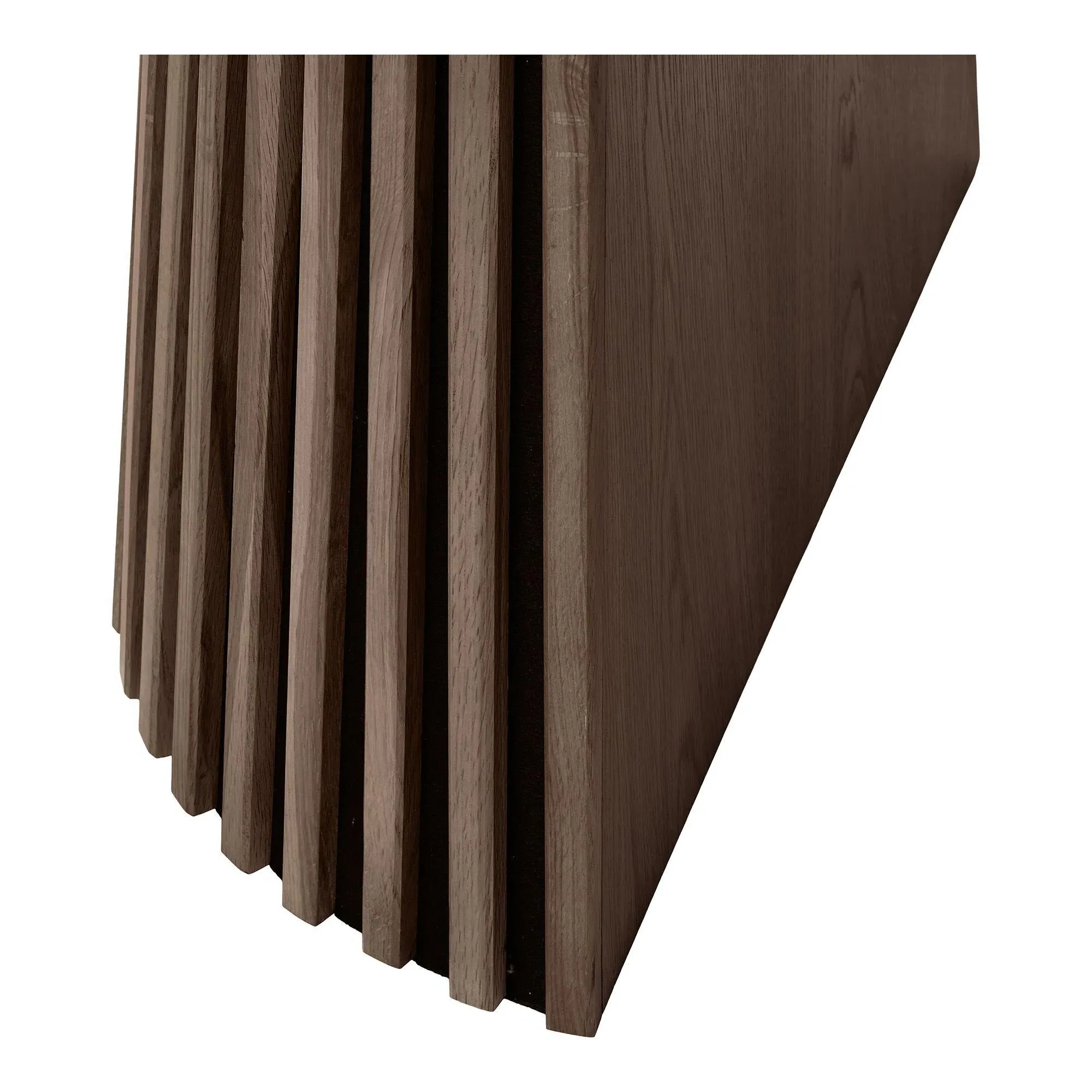 Osaka Round Extending Dining Table with Slatted Base - Smoked Oak