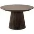 Osaka Round Extending Dining Table with Slatted Base - Smoked Oak