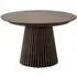 Osaka Round Extending Dining Table with Slatted Base - Smoked Oak