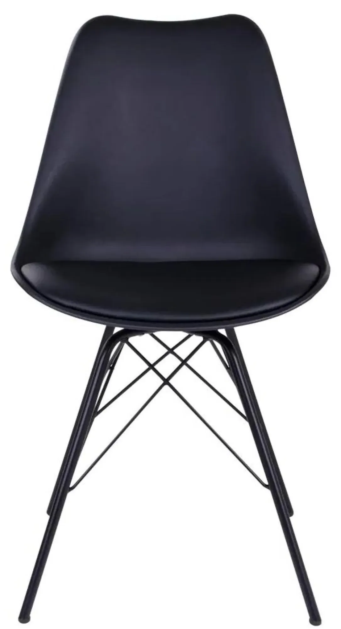 Oslo Dining Chair - Black, Faux Leather