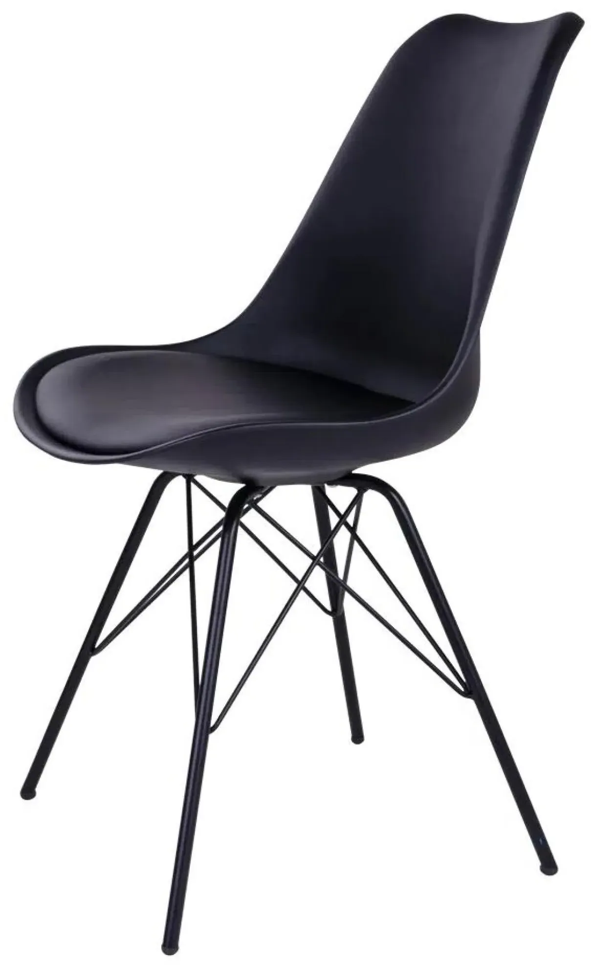 Oslo Dining Chair - Black, Faux Leather