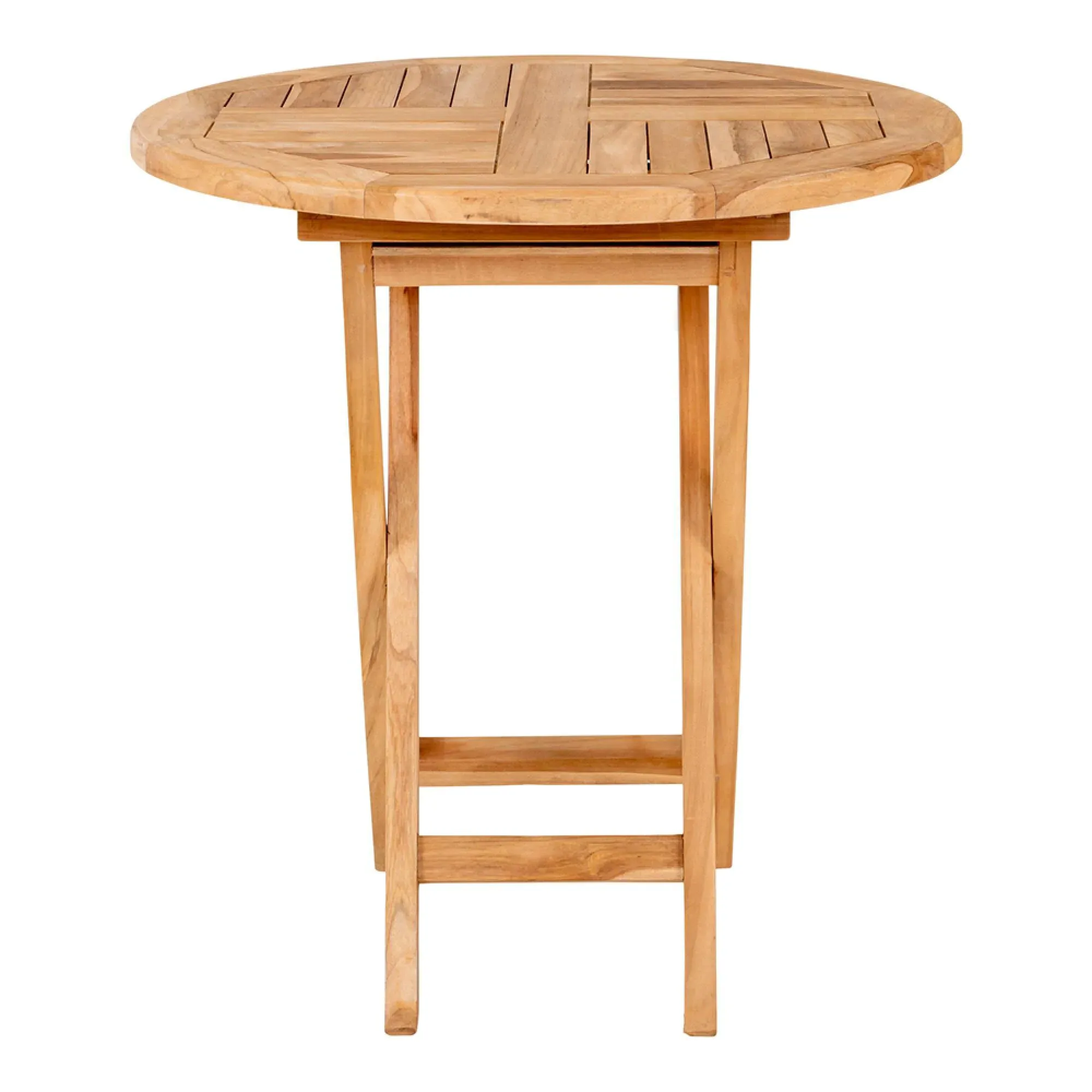 Oviedo Round Bar Table - Natural, Teak Wood