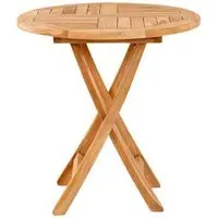 Oviedo Round Bar Table - Natural, Teak Wood