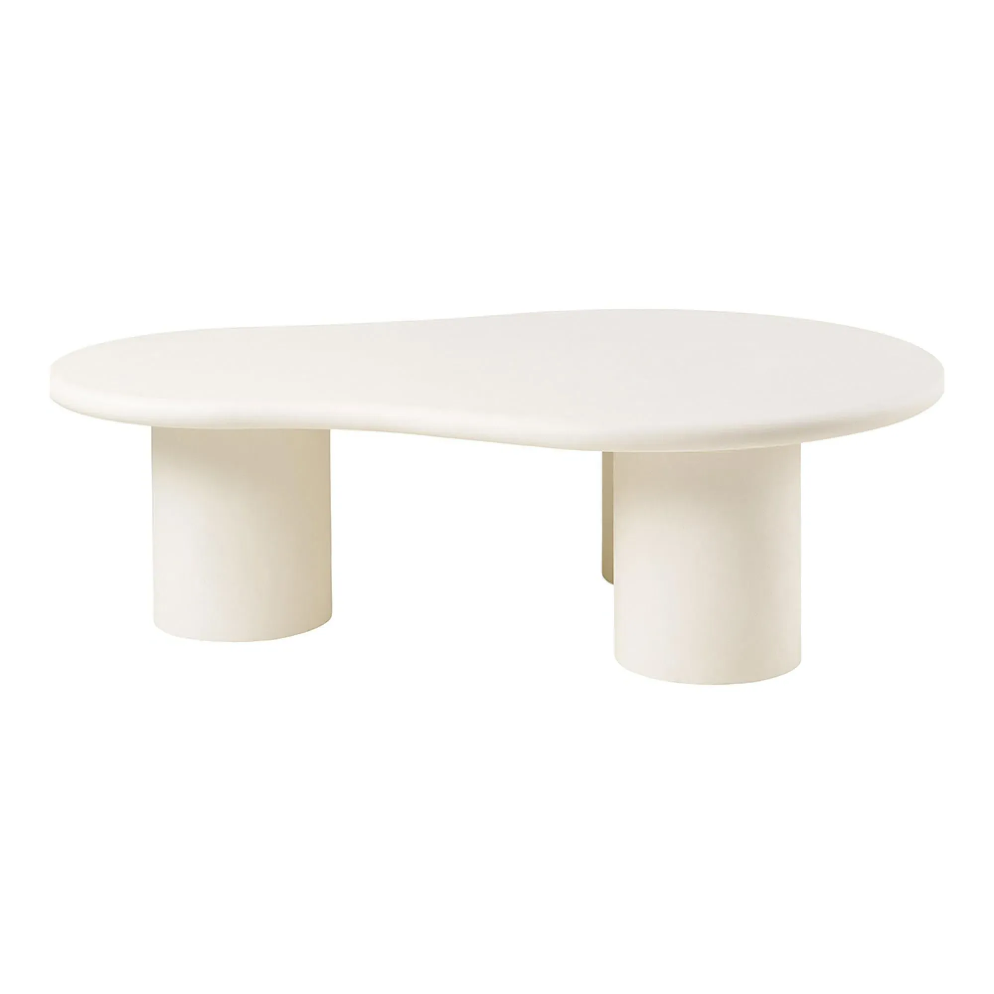 Palmera Coffee Table - Off White, Concrete