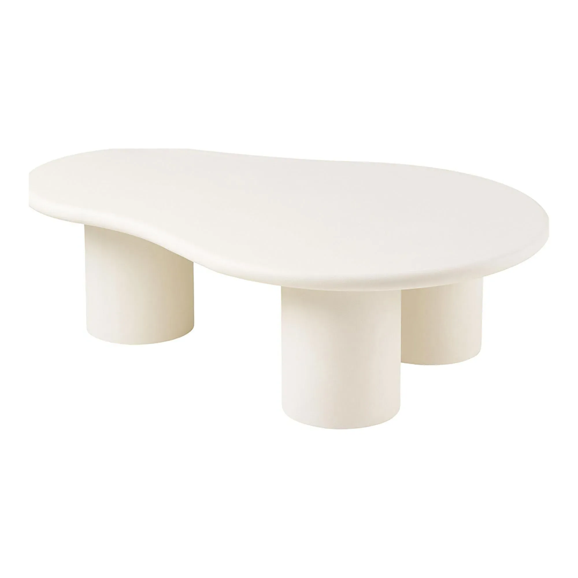 Palmera Coffee Table - Off White, Concrete