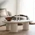 Palmera Coffee Table - Off White, Concrete