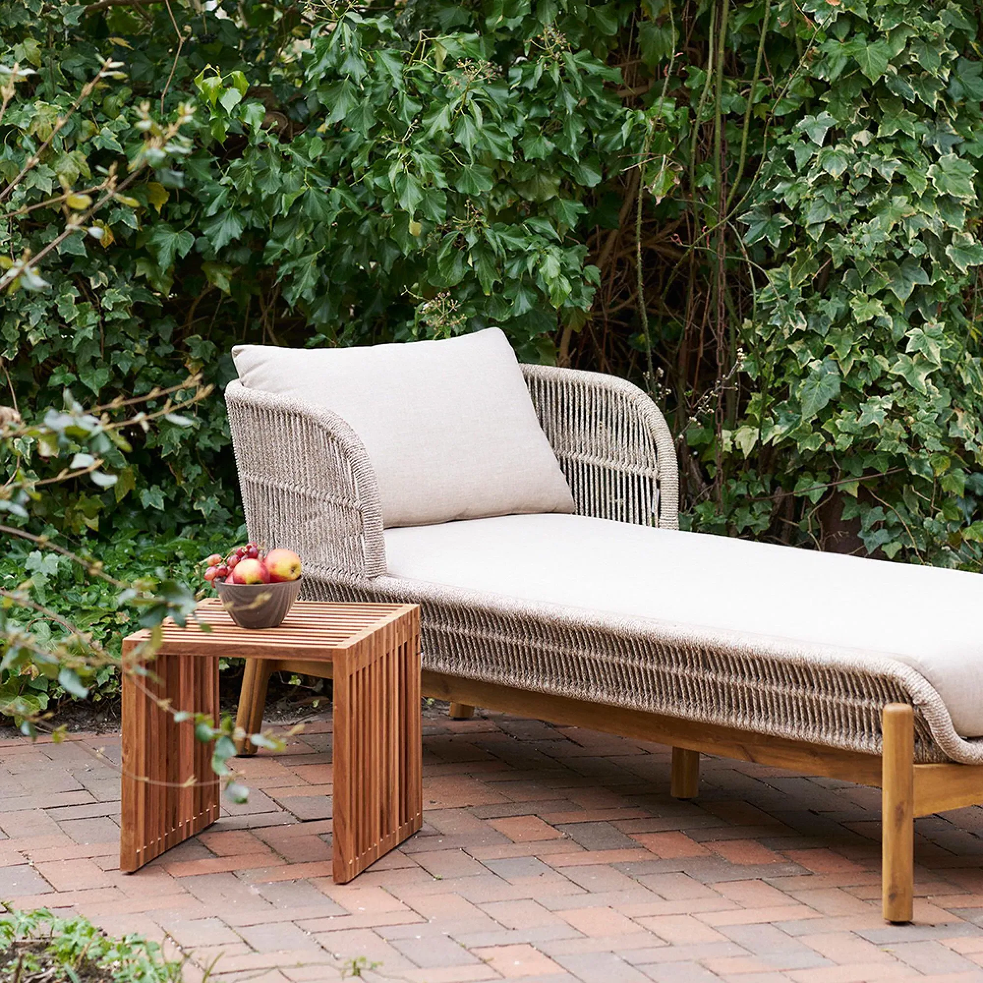 Pego Square Side Table - Natural, Teak Wood