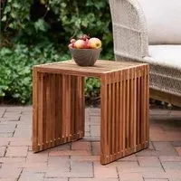 Pego Square Side Table - Natural, Teak Wood