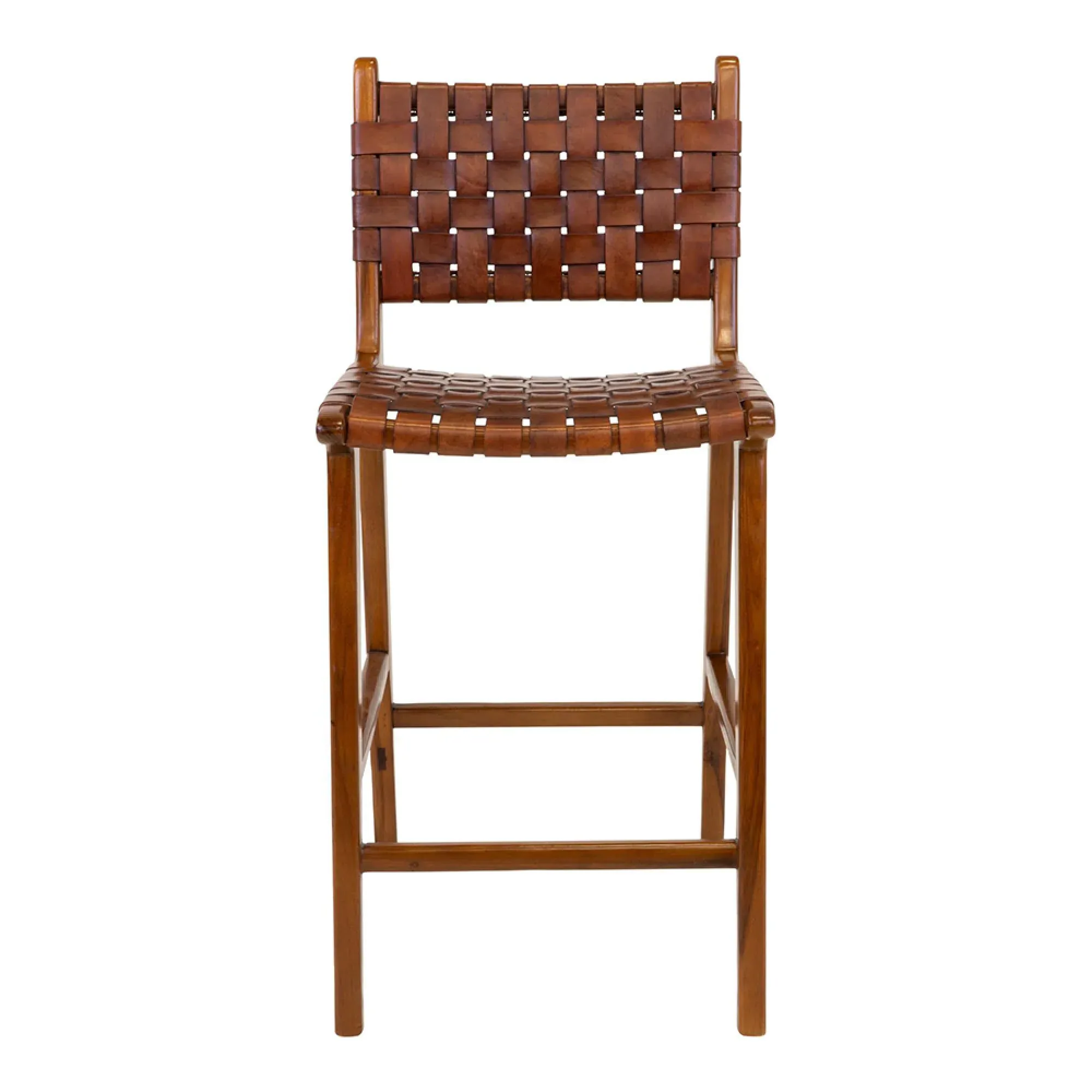 Perugia Counter Chair - Brown, Leather