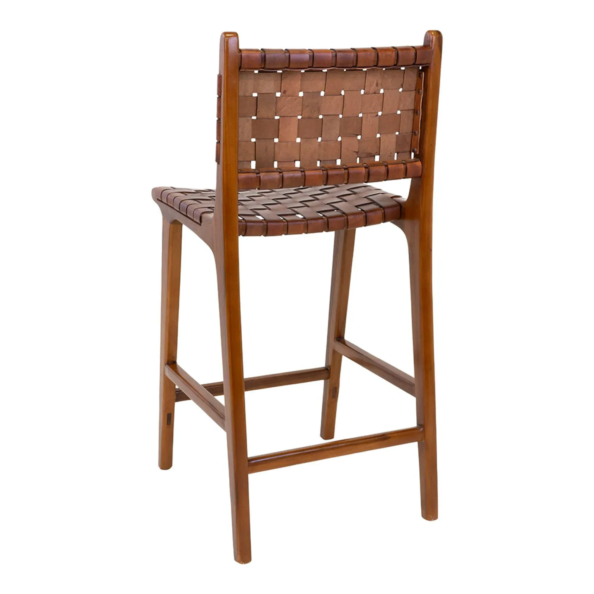Perugia Counter Chair - Brown, Leather