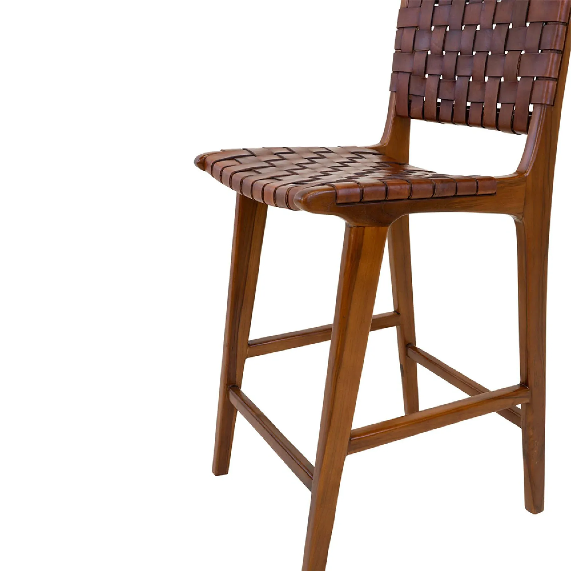 Perugia Counter Chair - Brown, Leather