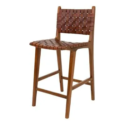 Perugia Counter Chair - Brown, Leather image
