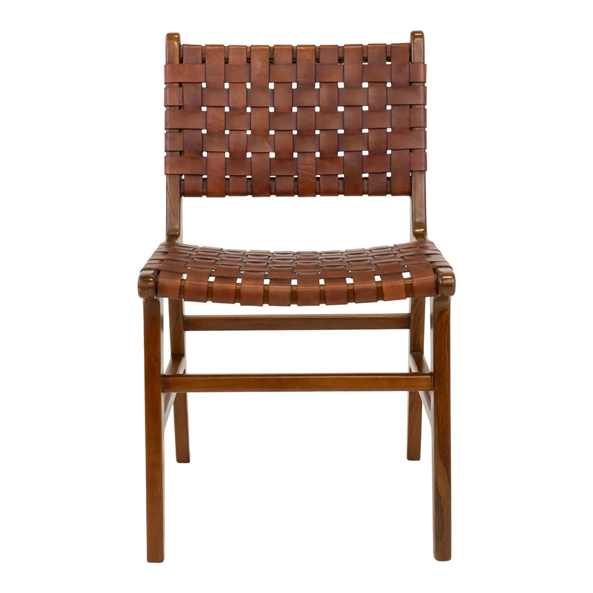 Perugia Dining Chair Set of 2 - Brown, Leather