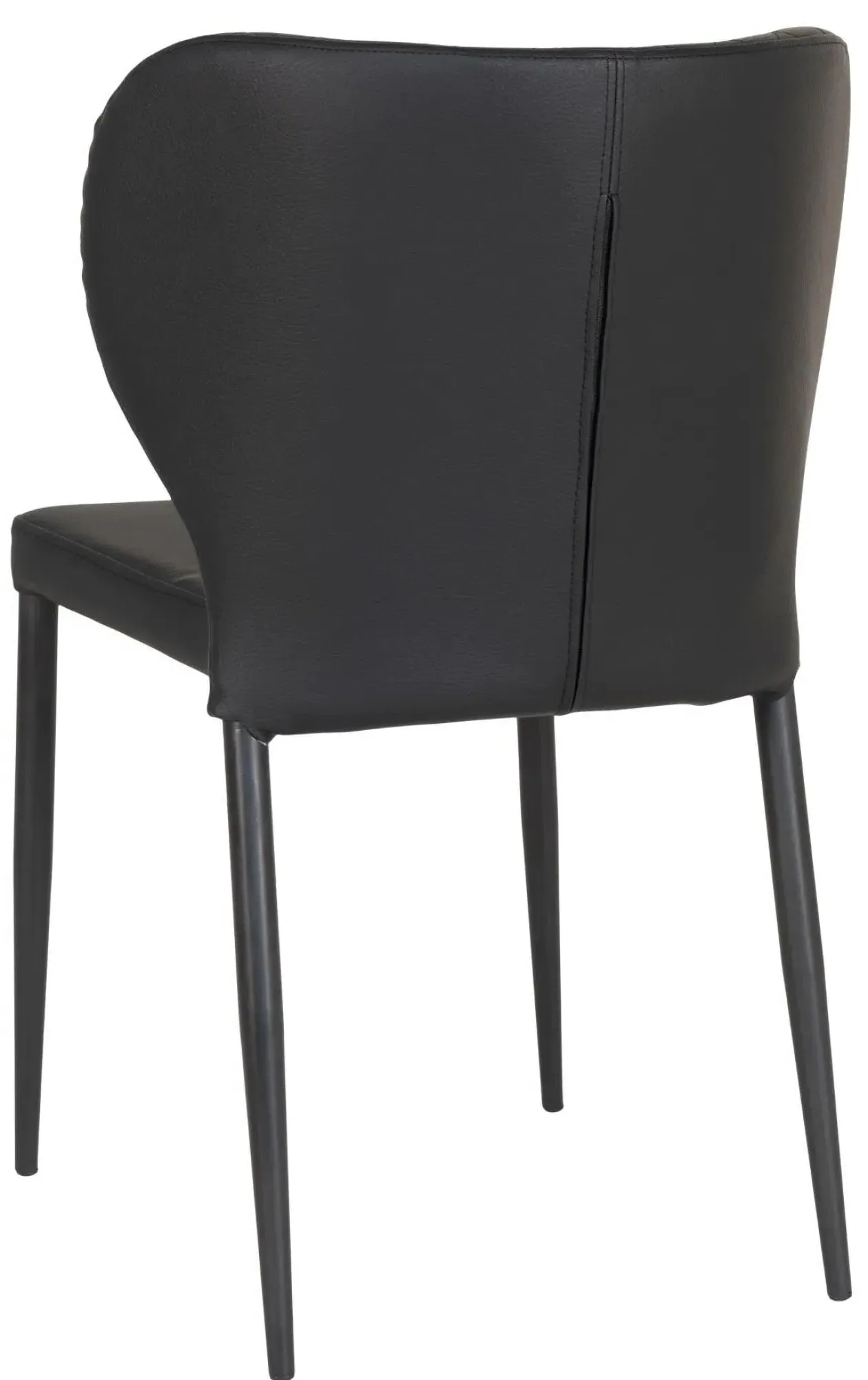 Pisa Dining Chair Set of 2 - Black, Faux Leather