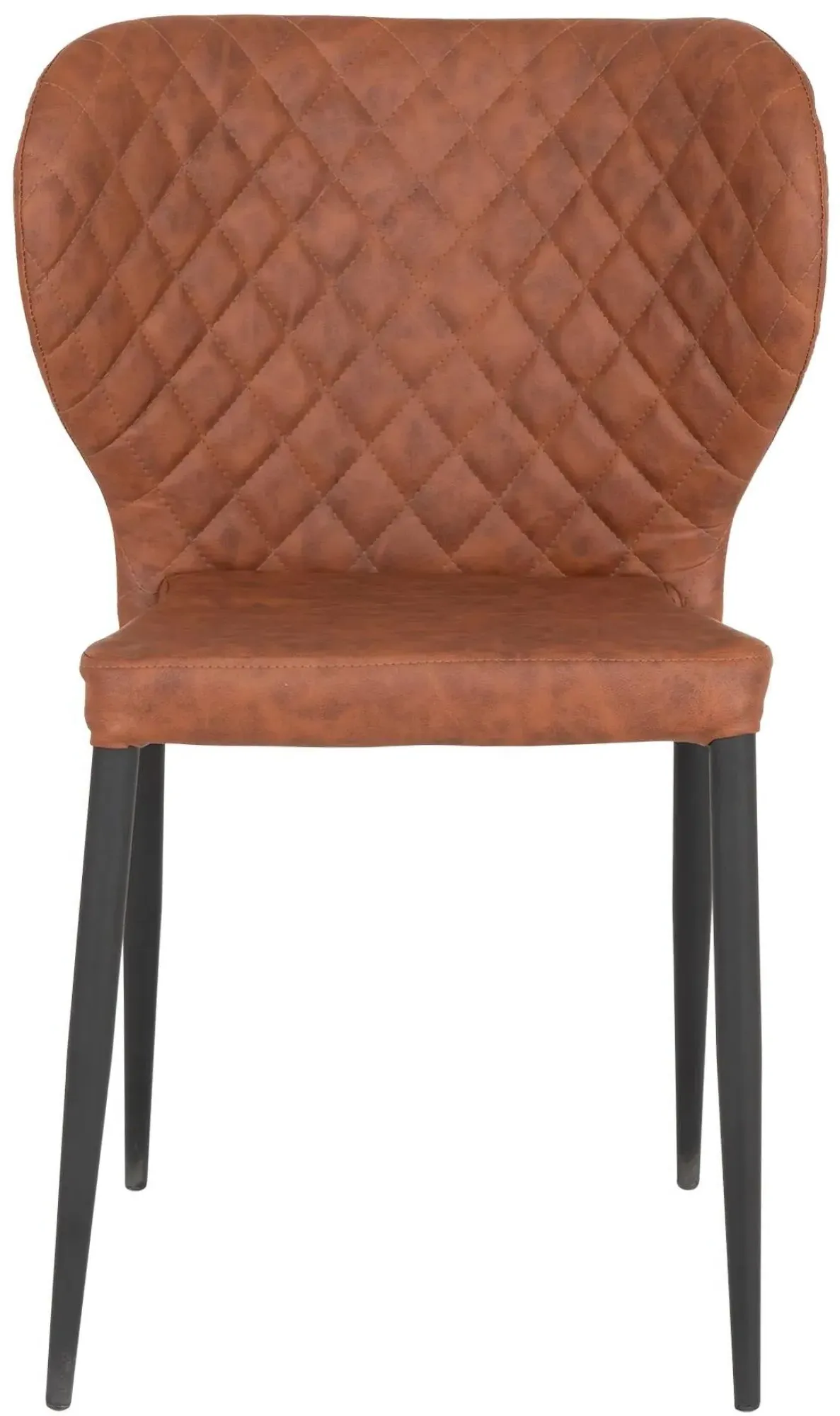 Pisa Dining Chair Set of 2 - Brown, Faux Leather
