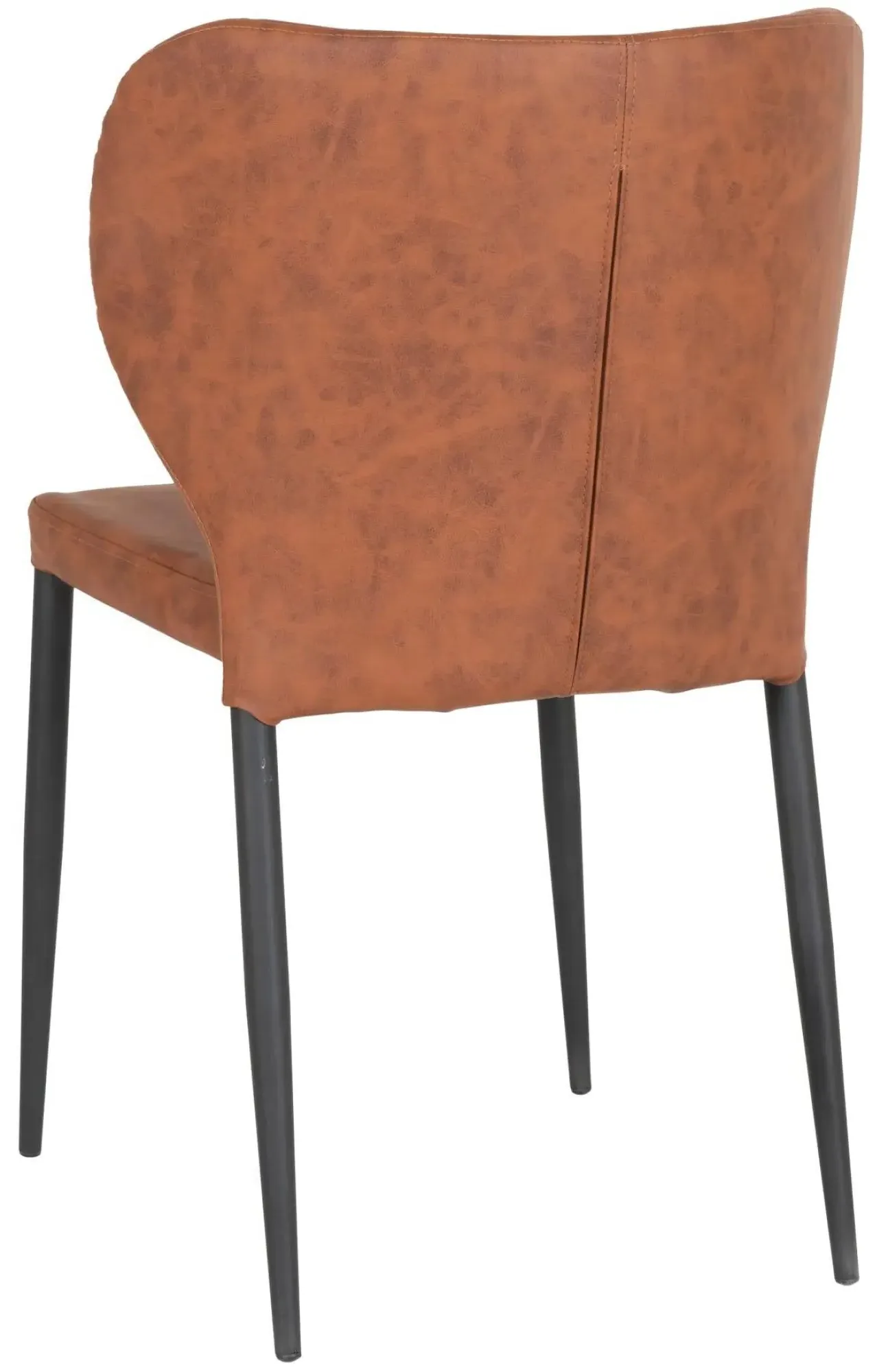 Pisa Dining Chair Set of 2 - Brown, Faux Leather