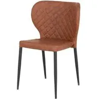 Pisa Dining Chair Set of 2 - Brown, Faux Leather