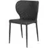 Pisa Dining Chair Set of 2 - Dark Grey, Faux Leather