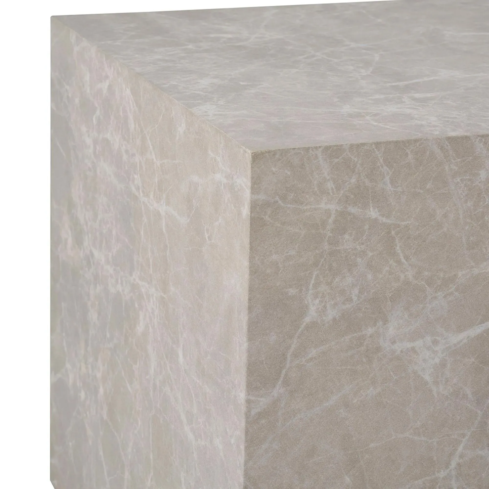 Prague Coffee Table Set - Beige, Marble Effect