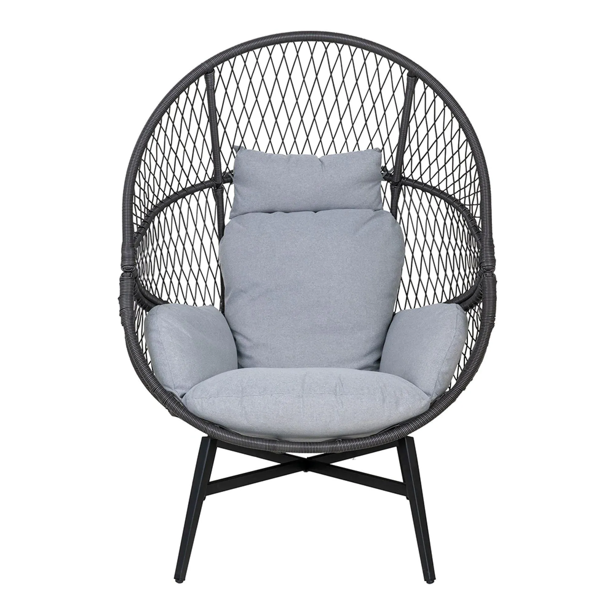 Rosario Garden Lounge Chair - Black, Metal