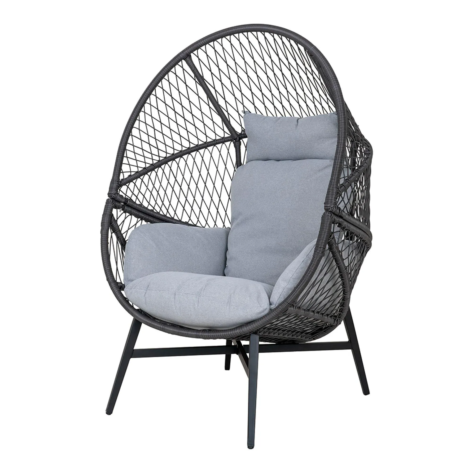 Rosario Garden Lounge Chair - Black, Metal