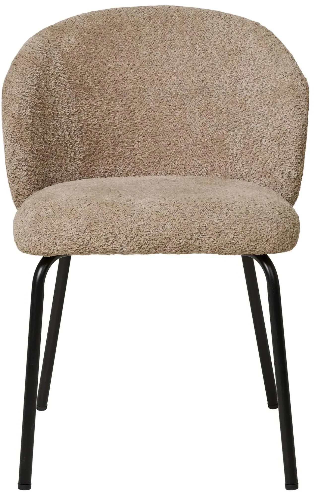 Safira Dining Chair - Beige, Boucle Fabric