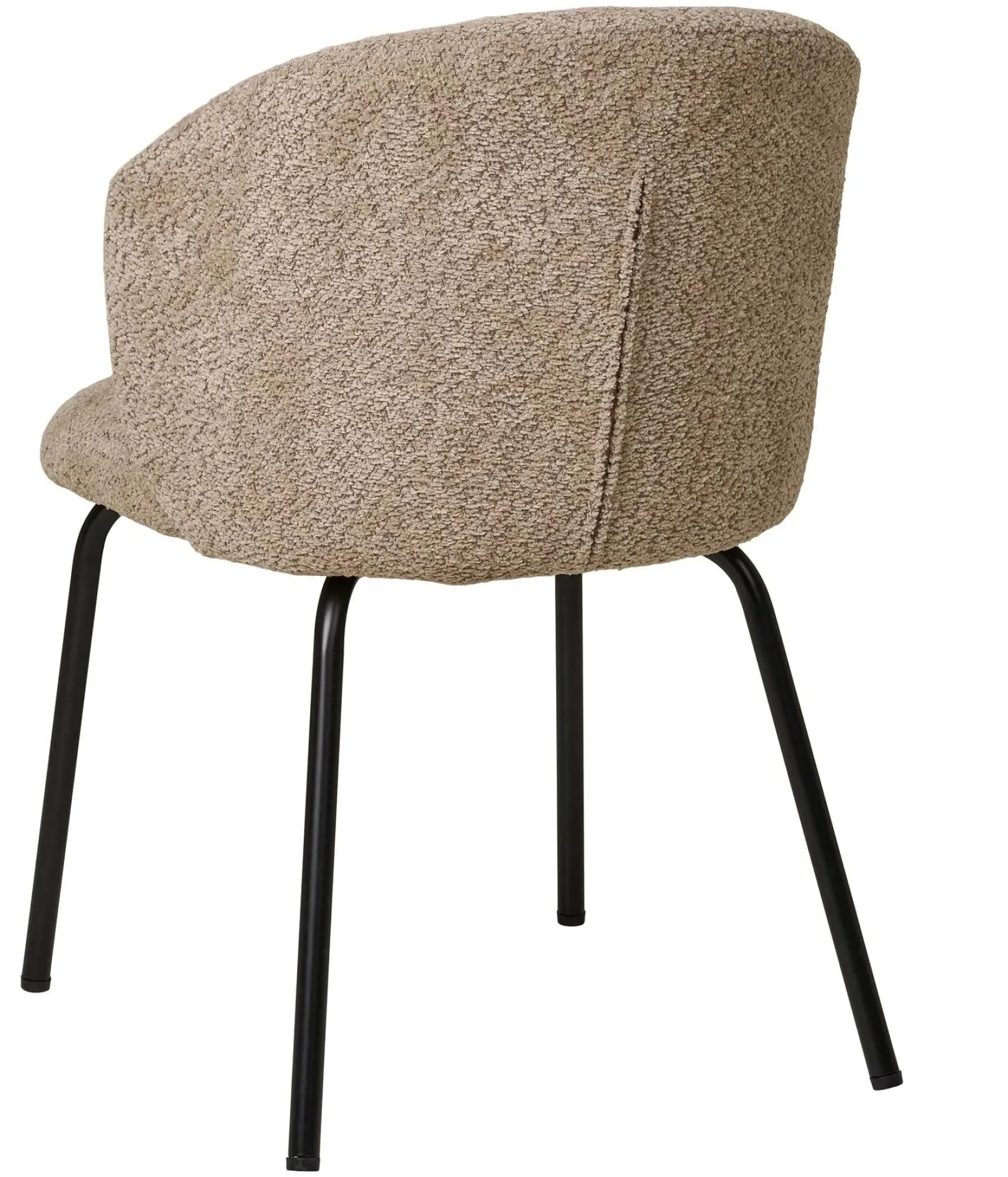 Safira Dining Chair - Beige, Boucle Fabric
