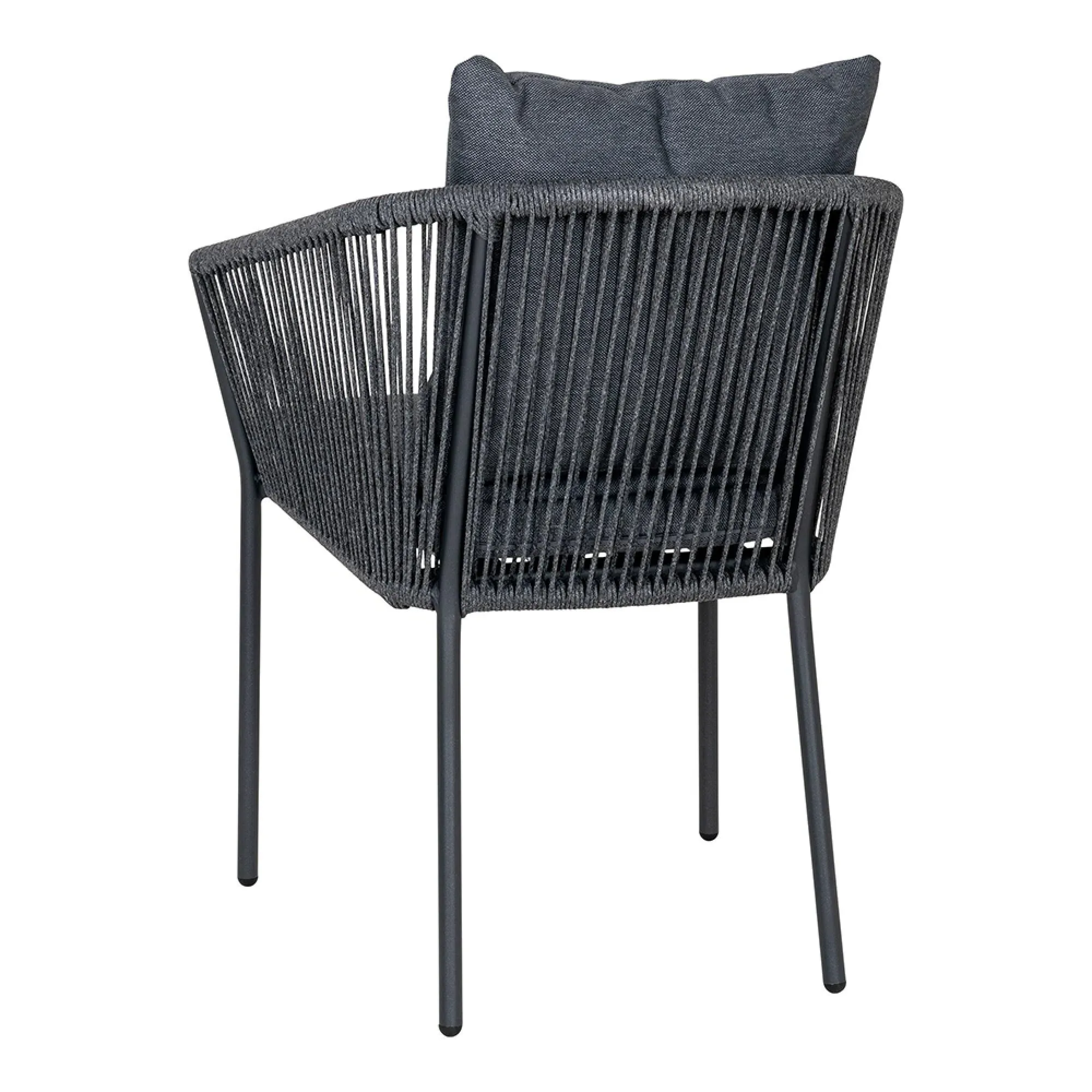 Salerno Metal Garden Dining Armchair - Black