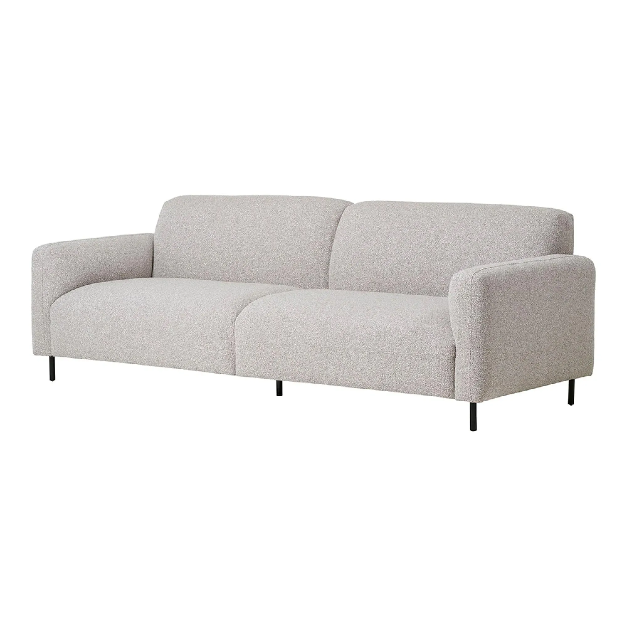 Salvador 3-Seater Sofa - Light Grey, Boucle Fabric
