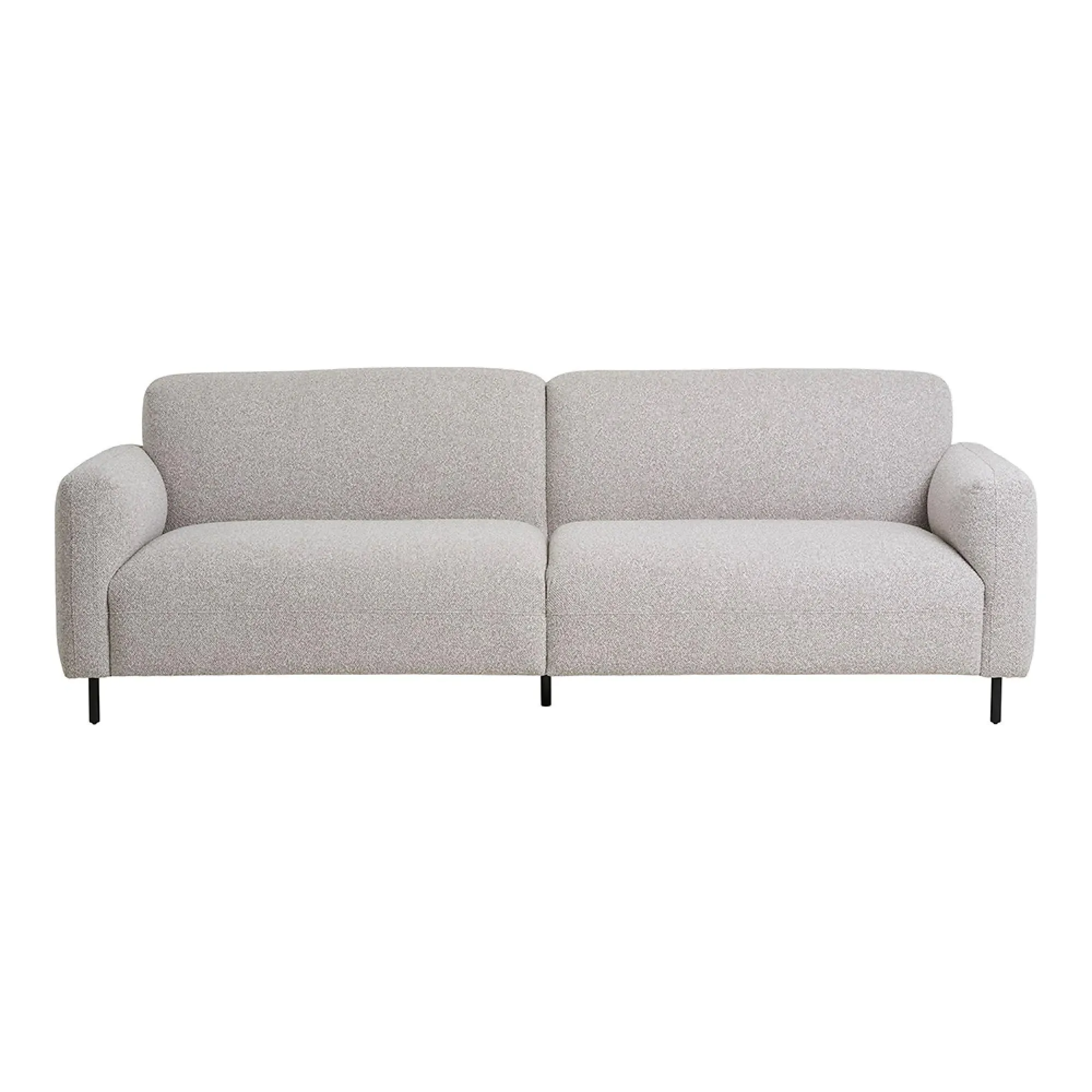 Salvador 3-Seater Sofa - Light Grey, Boucle Fabric