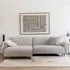 Salvador RHF Lounge Sofa with Black Legs - Light Grey, Boucle
