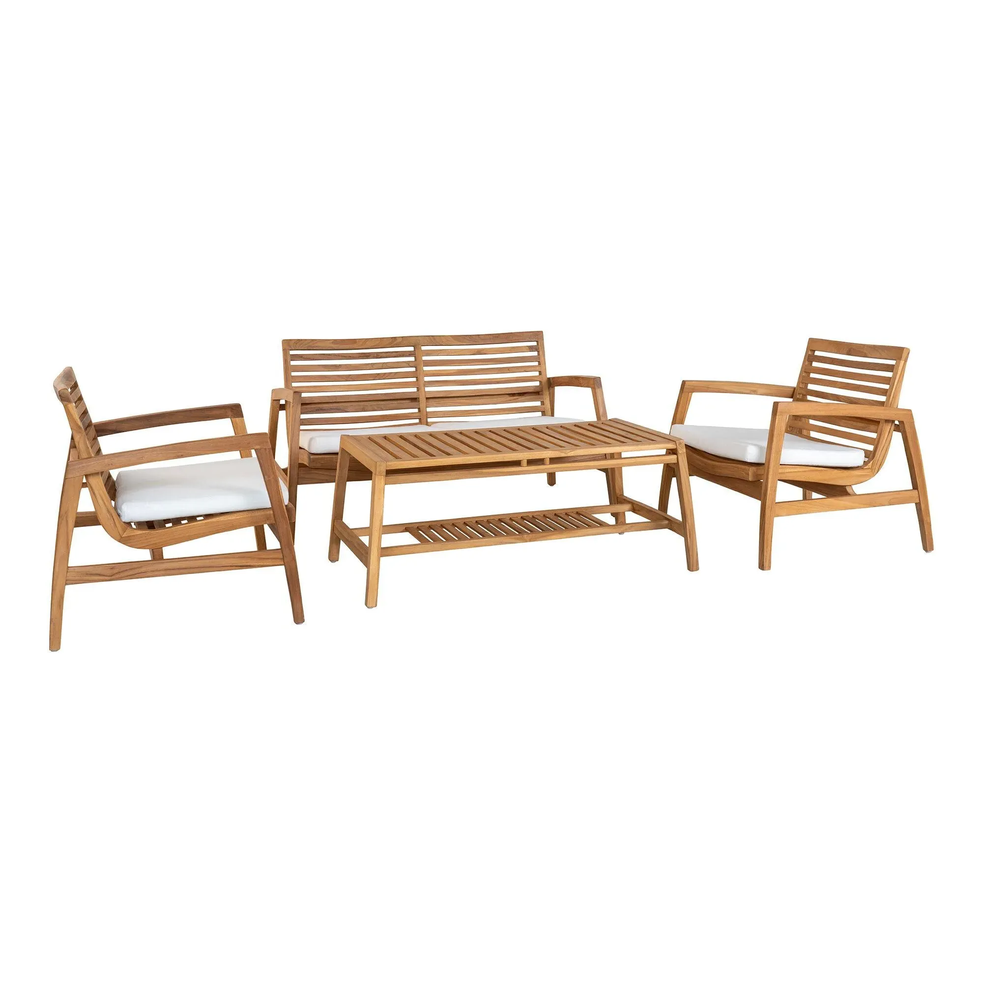 Santander Lounge Set - Natural, Teak Wood