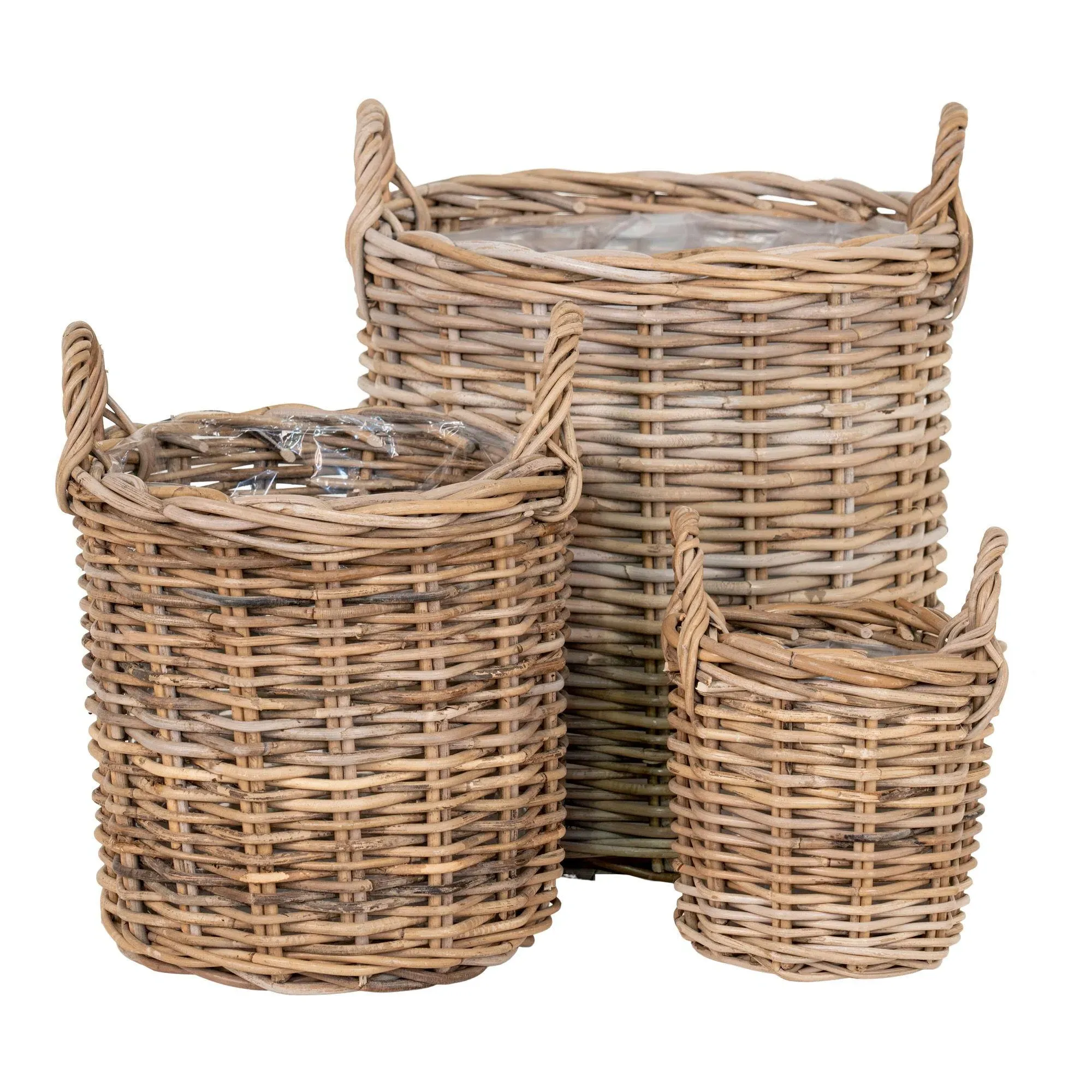 Sema Kubu Rattan Basket Set of 3 - Natural