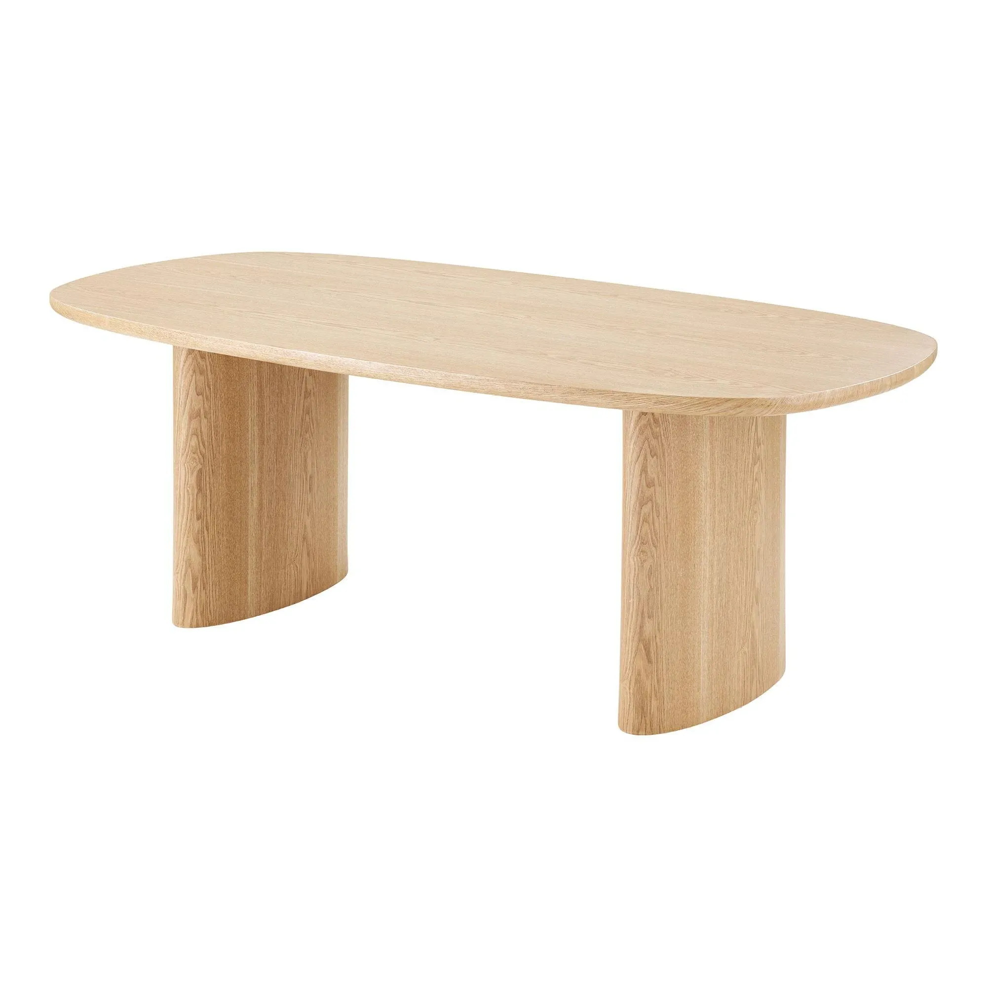 Serra 8-Seater Oval Dining Table - Natural Wood