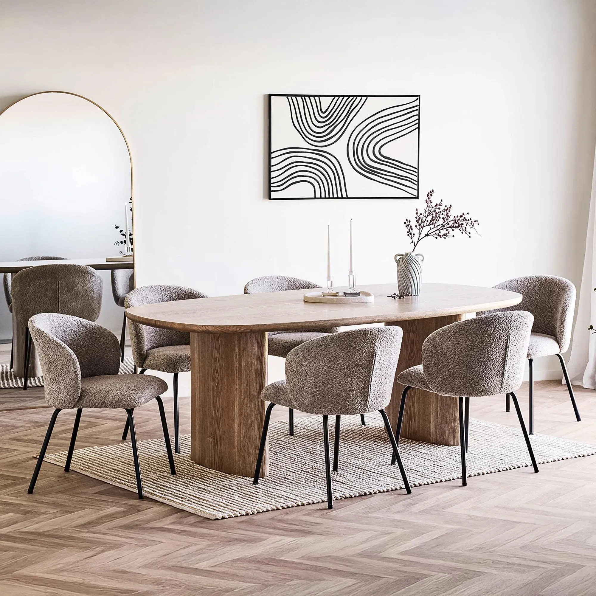 Serra 8-Seater Oval Dining Table - Natural Wood