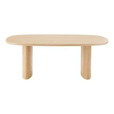 Serra 8-Seater Oval Dining Table - Natural Wood