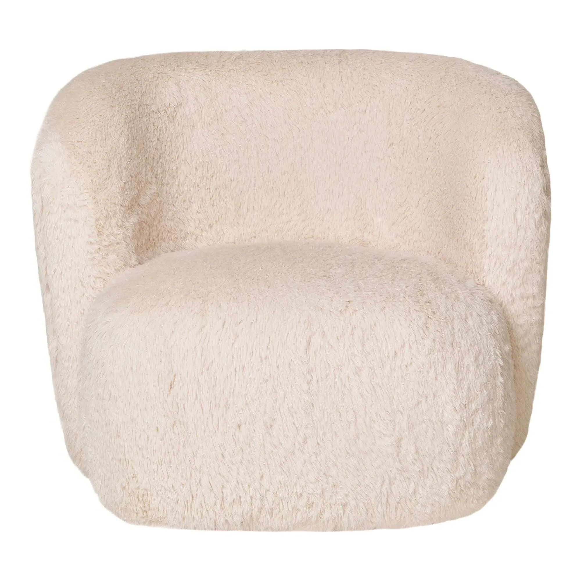 Setubal Lounge Chair - Off White, Fur