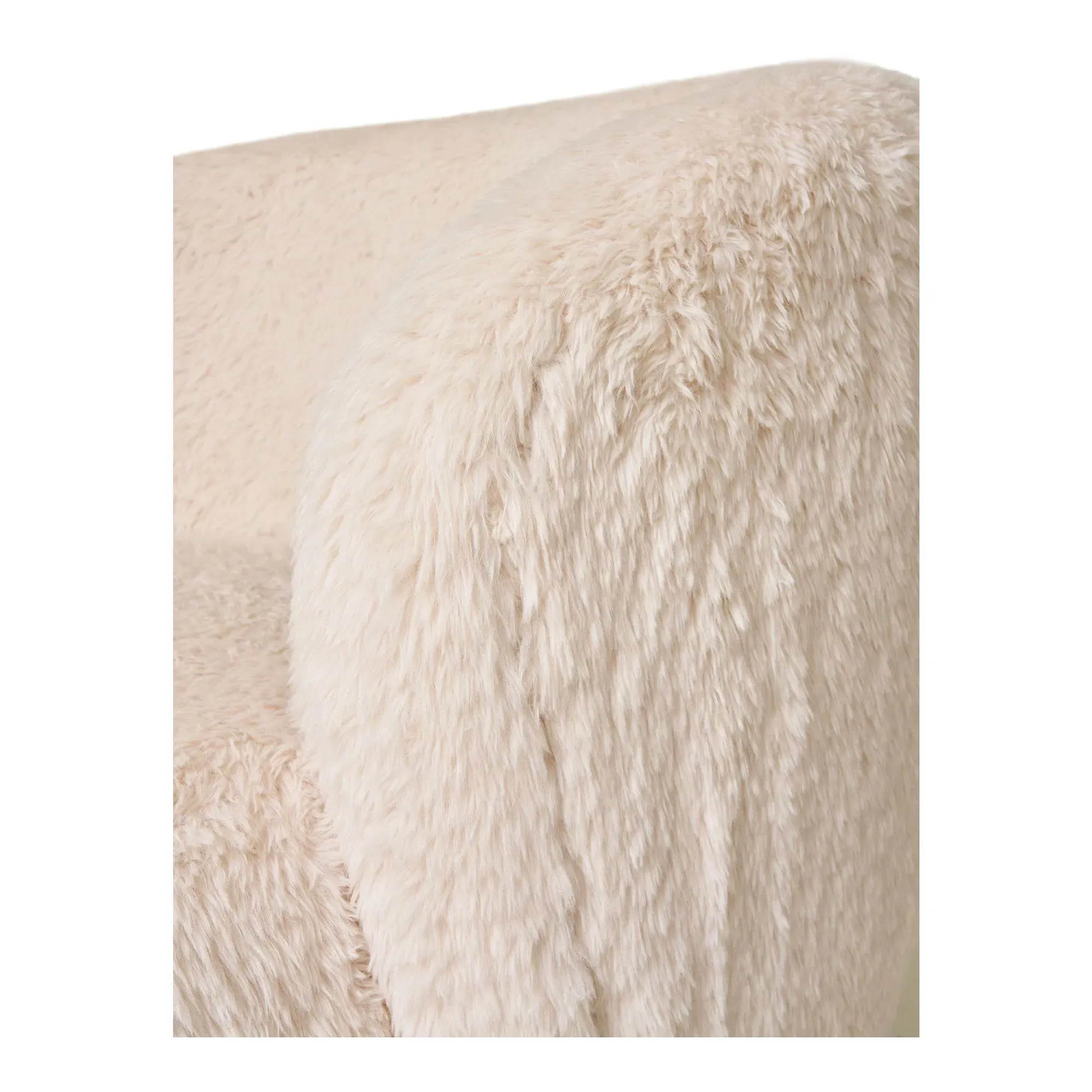 Setubal Lounge Chair - Off White, Fur