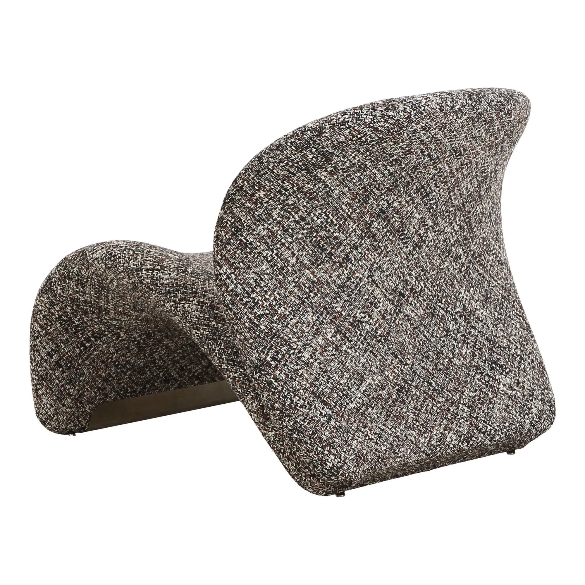 Sofia Lounge Chair - Dark Brown, Fabric