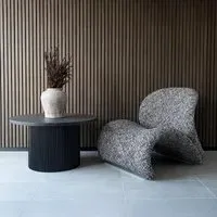 Sofia Lounge Chair - Dark Brown, Fabric