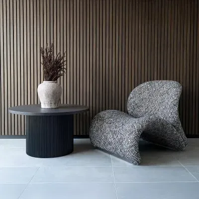 Sofia Lounge Chair - Dark Brown, Fabric image