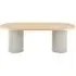 Solva 8-Seater Oval Dining Table - Natural Wood