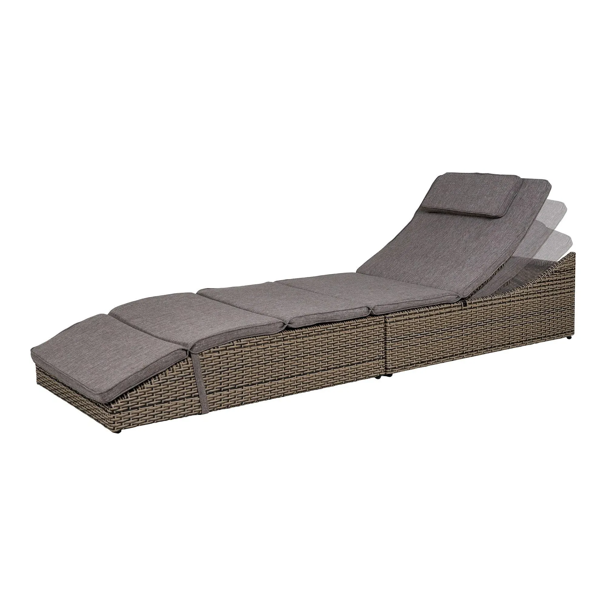 Split Sun Lounger - Kubu, Rattan