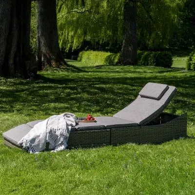 Split Sun Lounger - Kubu, Rattan