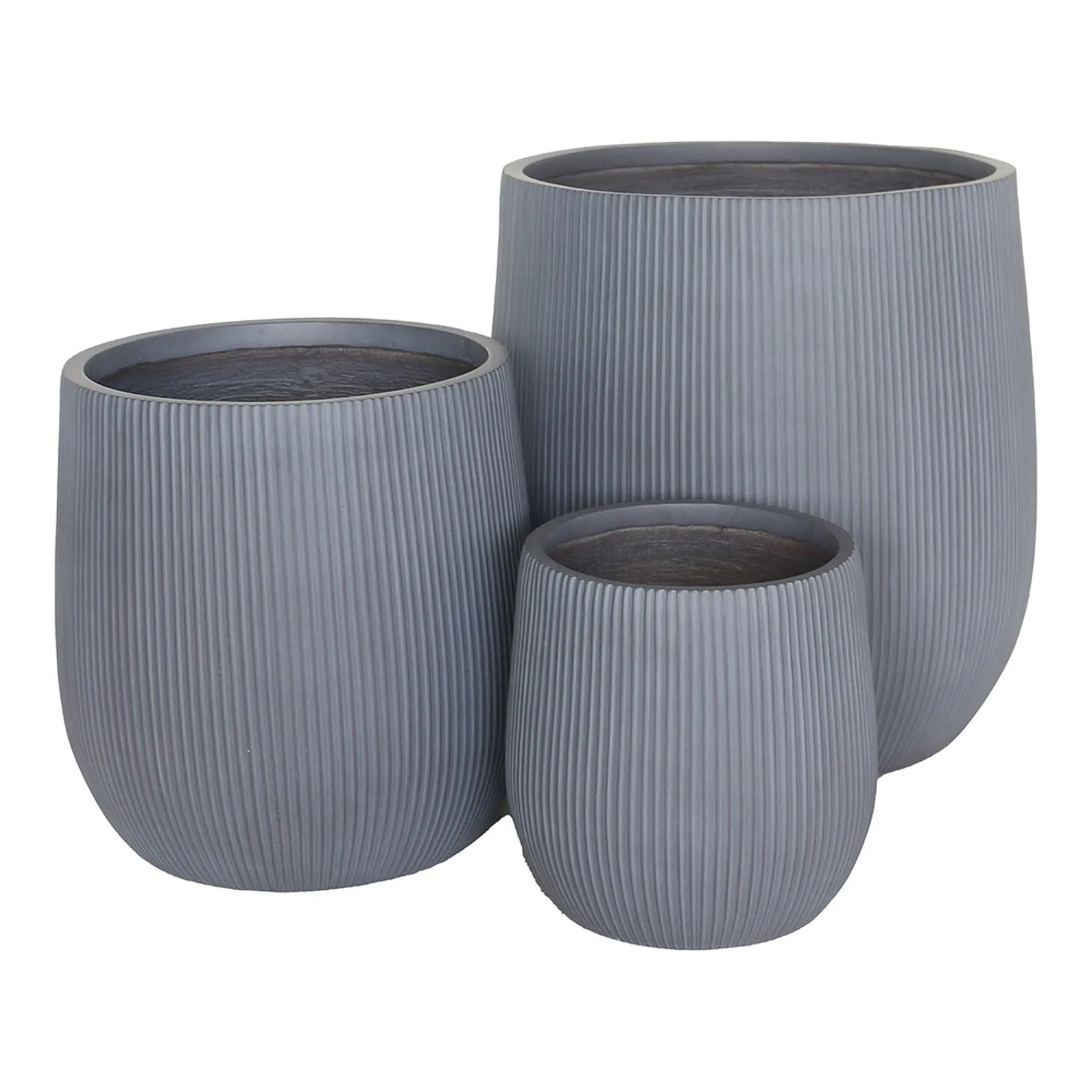 Stanbury Fiberclay Pots Set of 3 - Grey