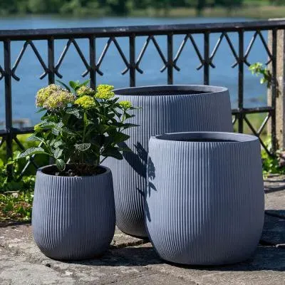 Stanbury Fiberclay Pots Set of 3 - Grey image