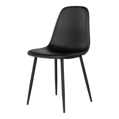Stockholm Dining Chair Set of 2 - Black, Faux Leather image