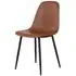 Stockholm Dining Chair Set of 2 - Brown, Faux Leather