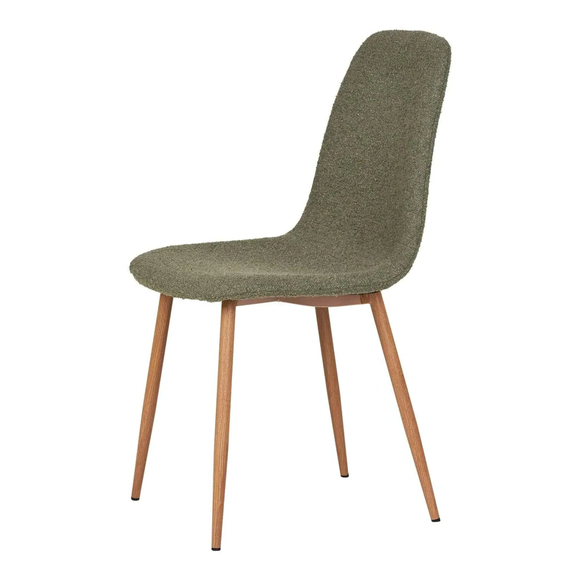 Stockholm Dining Chair Set of 2 - Green, Boucle Fabric